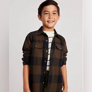Soft-Brushed Flannel Button-Up Shirt for Boys